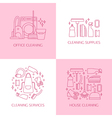 cleaning logo set vector image