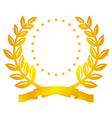 laurel wreath and circles vector image