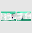 trifold brochure design template vector image