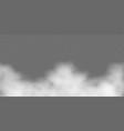 white fog or smoke on transparent background vector image