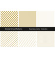 collection of gold striped backgrounds vector image