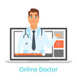 online doctor and consultation vector image