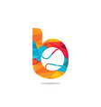 letter b tennis logo design vector image vector image