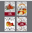 rosh hashanah jewish new year greeting cards set vector image