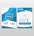 blue annual report leaflet brochure flyer template vector image
