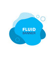 blue fluid background abstract doodle banner vector image vector image