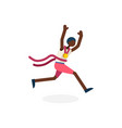 male runner black running athlete vector image vector image
