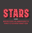 222222retro cinema alphabet design cabaret led vector image vector image