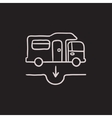 motorhome and sump sketch icon vector image vector image