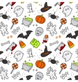 halloween flat pattern color vector image vector image