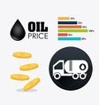 oil price infographic vector image vector image