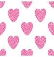 seamless background with pink hearts vector image vector image