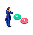 symbolic investment financial decision symbol vector image vector image