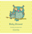 baby shower card with owls vector image