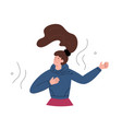 happy woman dancing while enjoying music flat vector image