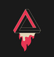 impossible geometric shape the penrose triangle vector image