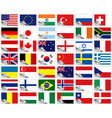 flags of the world set vector image