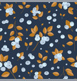 wild blueberries berry brunches seamless pattern vector image vector image
