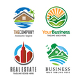building house and real estate logo set vector image