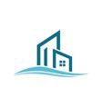 building wave logo vector image vector image