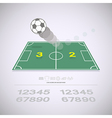 live score on soccer yard vector image vector image