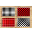 set of seamless tartan patterns vector image vector image