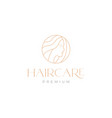 aesthetic face woman with lines hair logo vector image