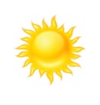 hot yellow sun icon isolated vector image vector image