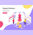 landing page template organic followers vector image vector image