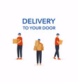 delivery mens flat design modern concept vector image vector image
