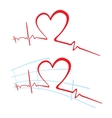 ekg of love vector image