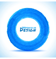 hand drawn watercolor blue circle design element vector image