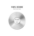 platinum record vinyl in white color audio album vector image
