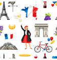 france seamless pattern vector image