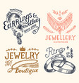 women s jewelry badges and logo for shop luxury vector image