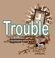 art of design with the model trouble r vector image