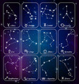 zodiac sign constellations banners vector image vector image