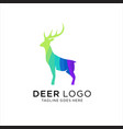 abstract deer logo colorful vector image vector image