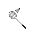 badminton icon sport symbol flat vector image