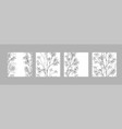 bamboo seamless patterns set natural repeat vector image vector image
