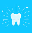 cartoon healthy bright shining tooth concept vector image vector image