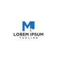 mj negative space logo vector image