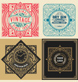 set of 4 vintage labels vector image vector image