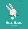 happy easter rabbit vector image vector image