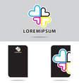 love cmyk logo vector image