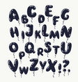 black letters vector image