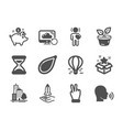set business icons such as victory hand vector image