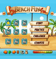 summer beach fun game template vector image vector image