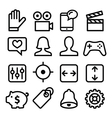 website menu navigation line icons set vector image