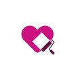 paint love logo icon design vector image